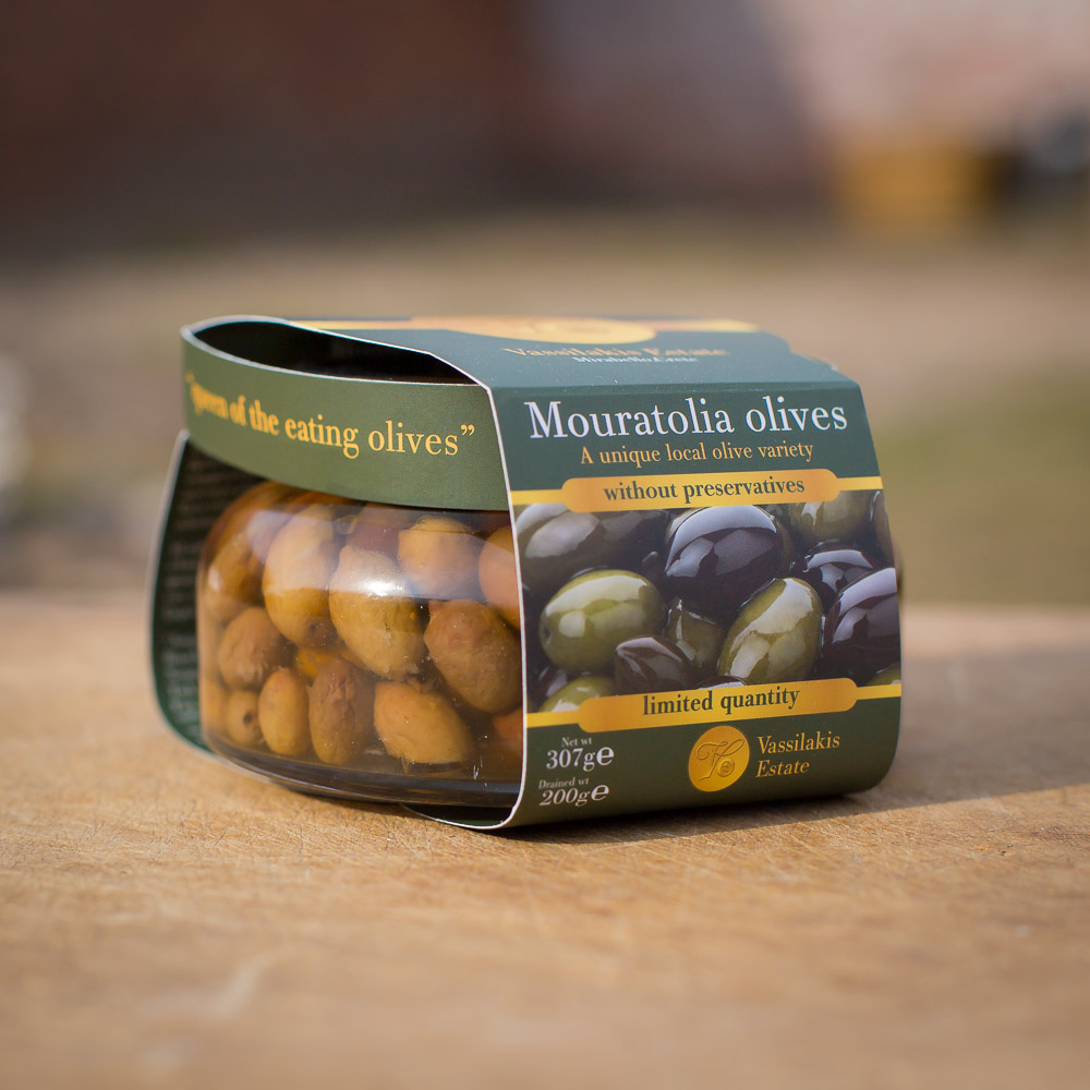 Mouratolia Oliven handgepflückt -mariniert nach altem kretischen Familienrezept 