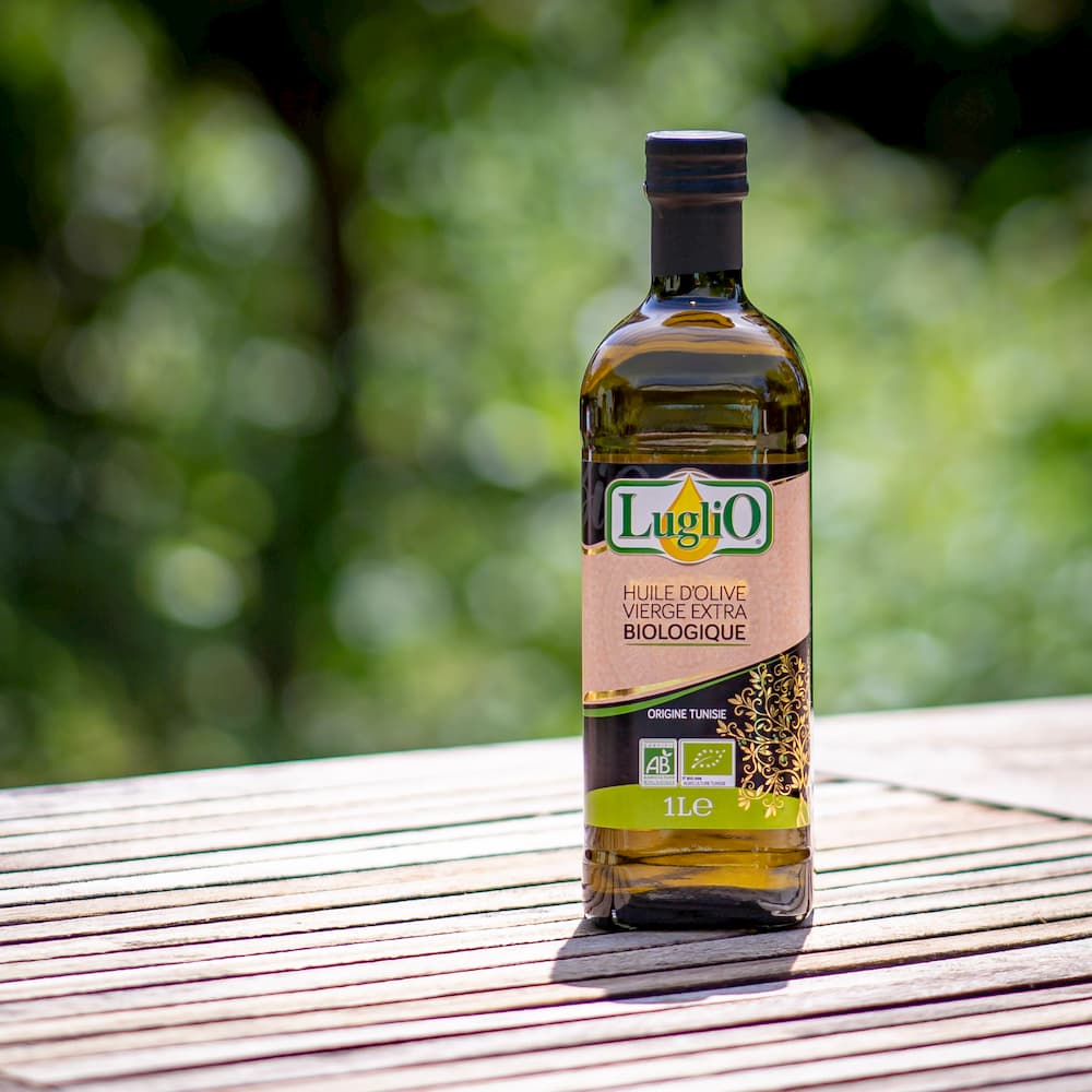 natives Olivenöl extra Bio Liuglio aus Tunesien in einer Glasflasche 1 Liter