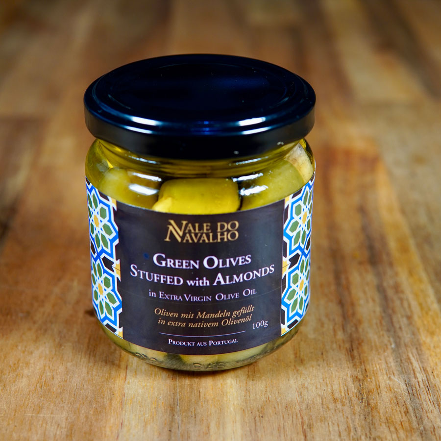 Oliven mit Mandeln gefüllt in nativem Olivenöl extra - Portugal
